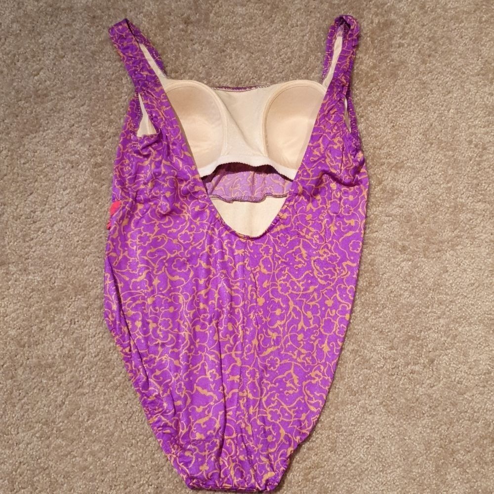 Vtg Oscar de la Renta Bathing Suit sz 14 - Picture 3 of 5